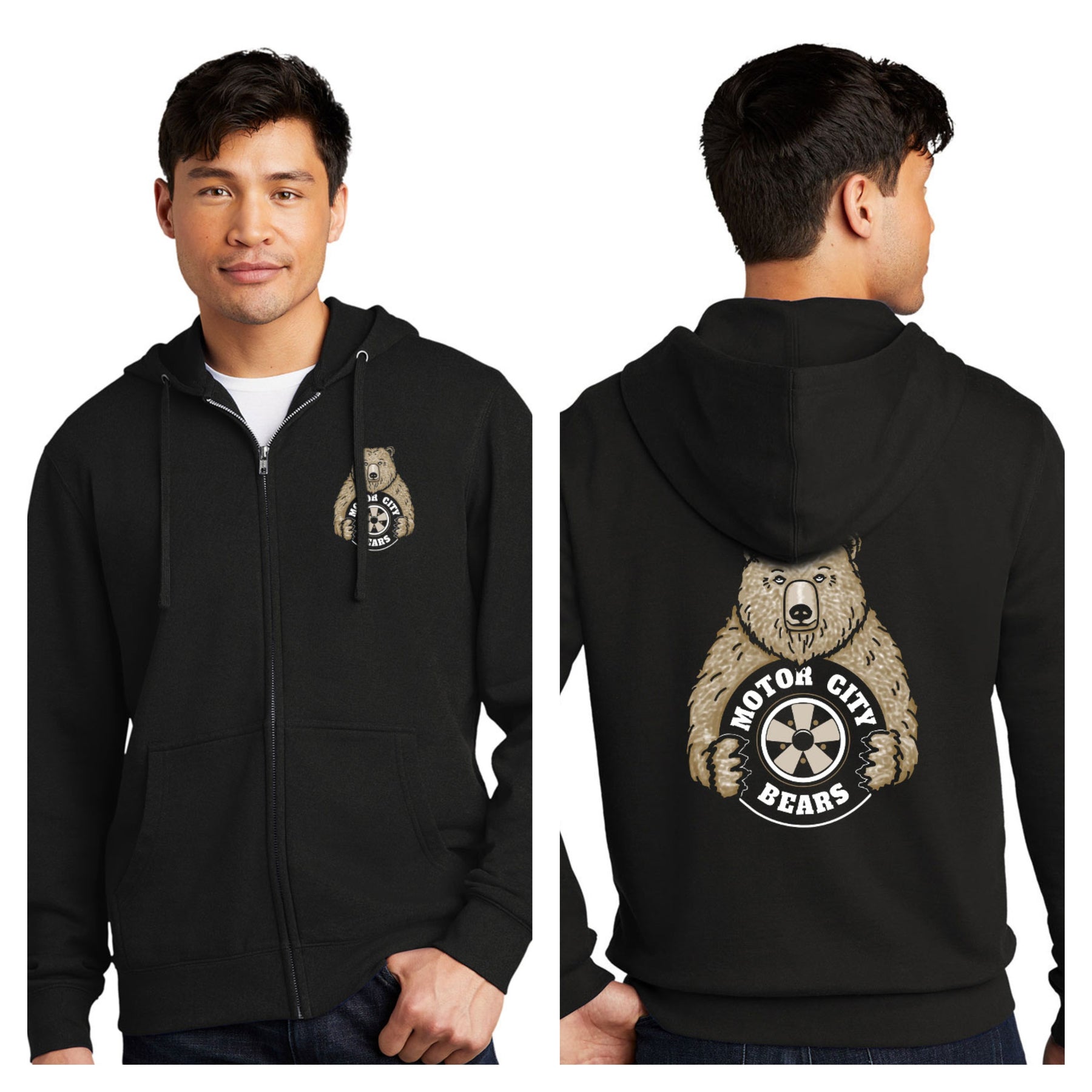 Motor City Bears - 2-Sided District V.I.T. Fleece Full-Zip Hoodie