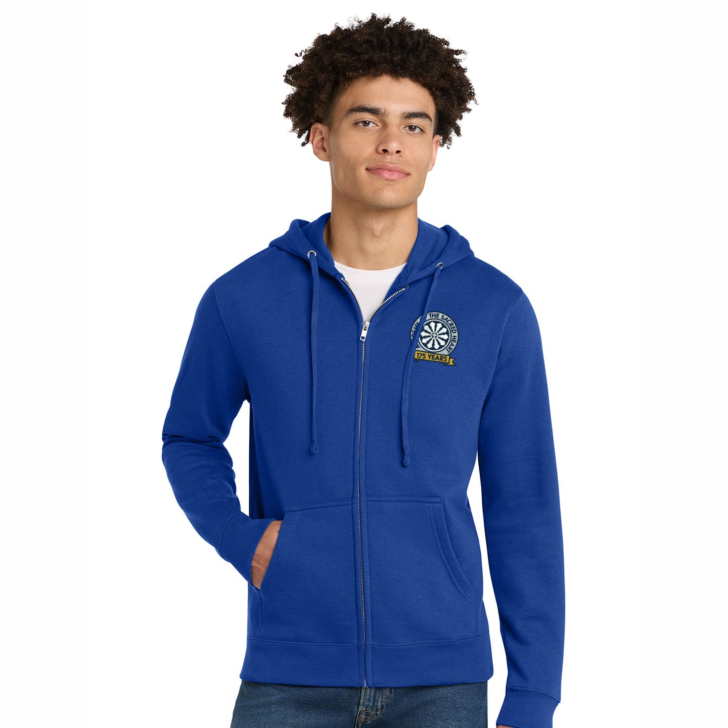 ASH - Embroidered 175 Years Unisex  District VIT Fleece Zip-Hoodie