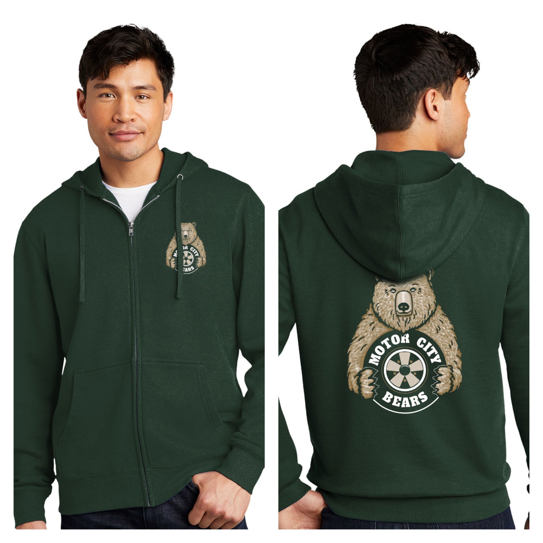 Motor City Bears - 2-Sided District V.I.T. Fleece Full-Zip Hoodie