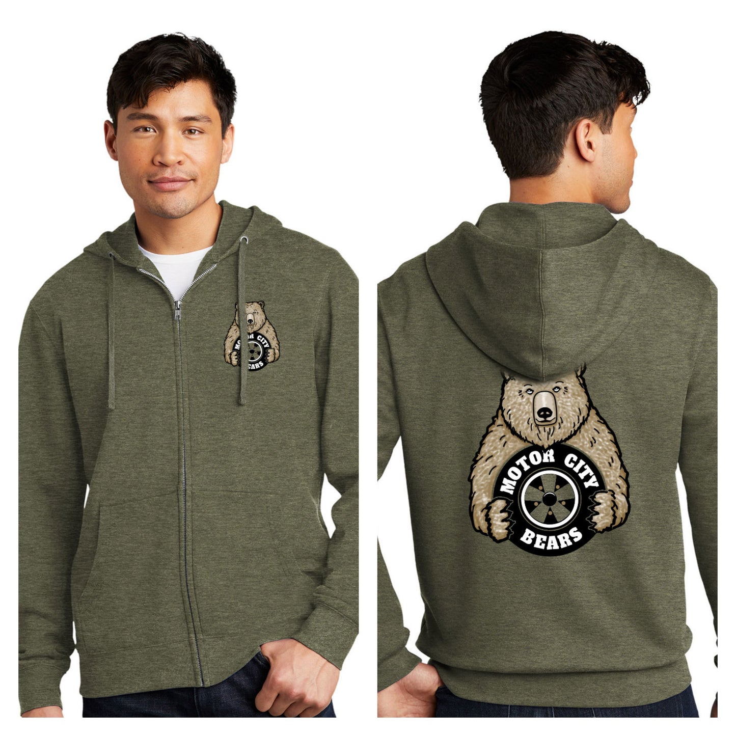 Motor City Bears - 2-Sided District V.I.T. Fleece Full-Zip Hoodie