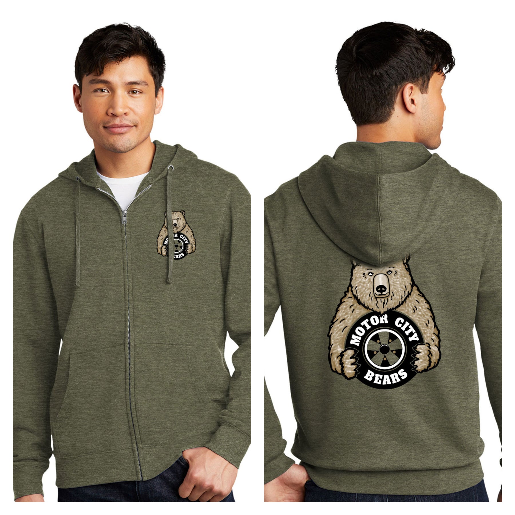 Motor City Bears - 2-Sided District V.I.T. Fleece Full-Zip Hoodie