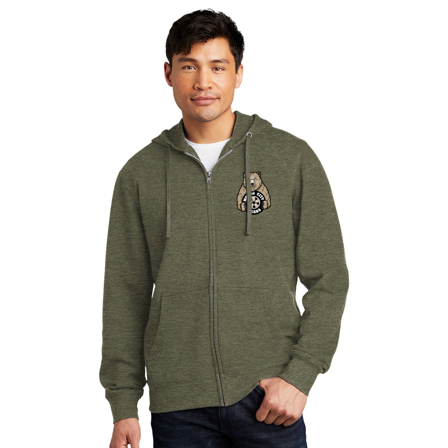 Motor City Bears - Printed Crest District V.I.T. Fleece Full-Zip Hoodie