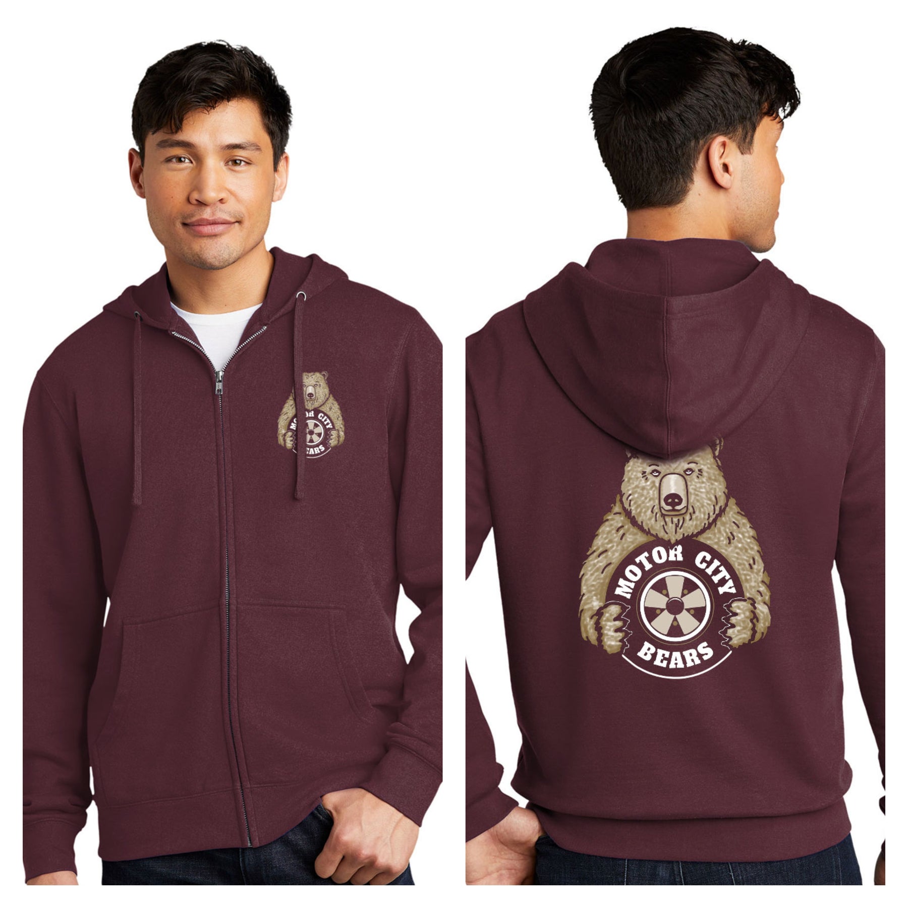 Motor City Bears - 2-Sided District V.I.T. Fleece Full-Zip Hoodie