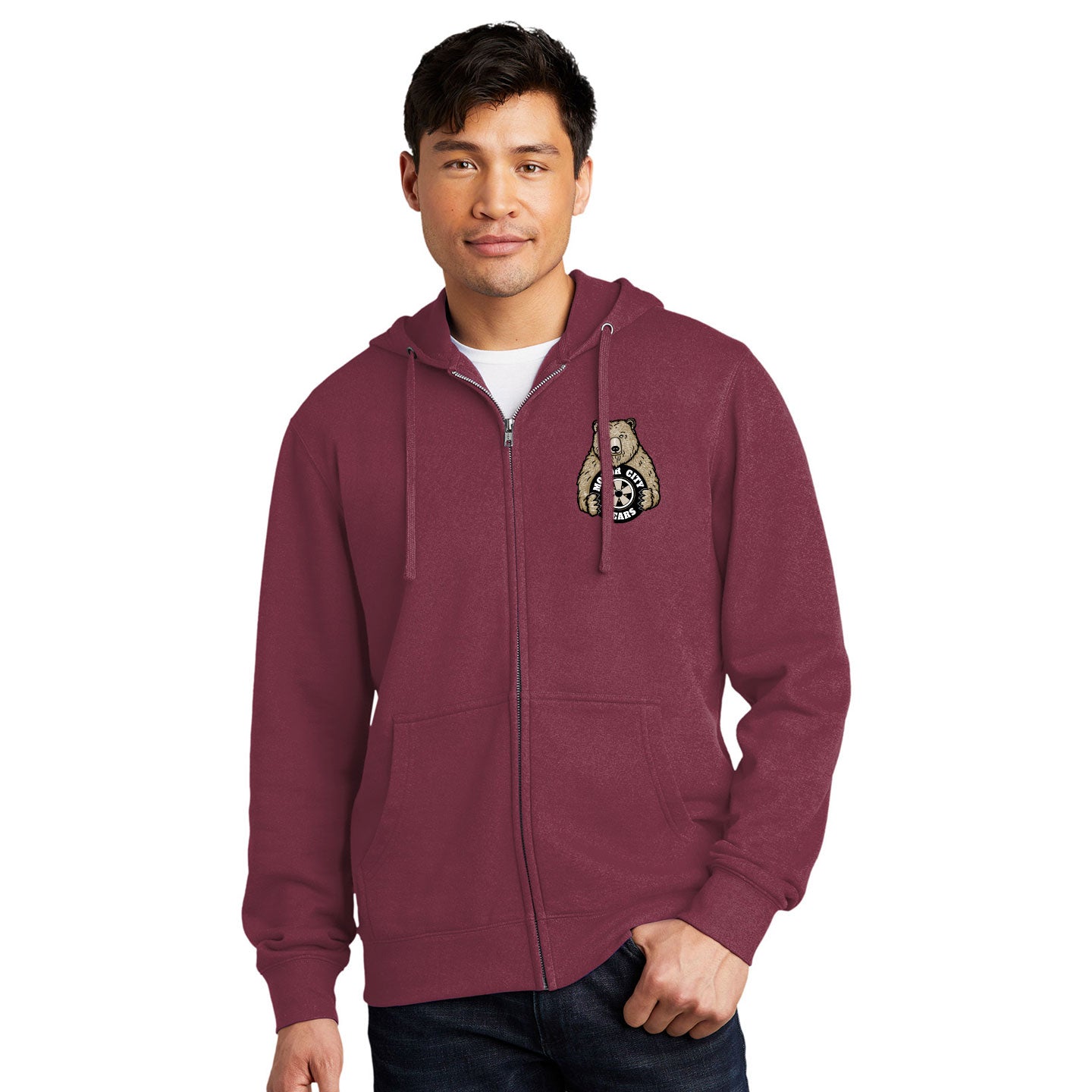 Motor City Bears - Printed Crest District V.I.T. Fleece Full-Zip Hoodie