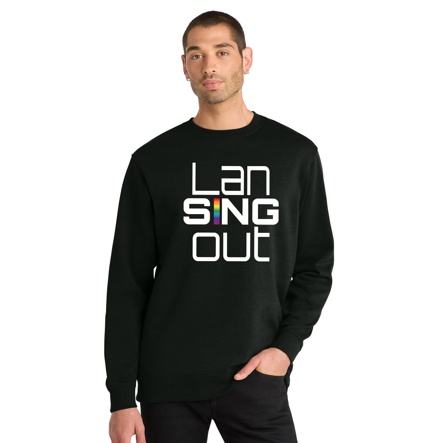 LanSINGout - Stacked Logo Printed Unisex District VIT Sweatshirt