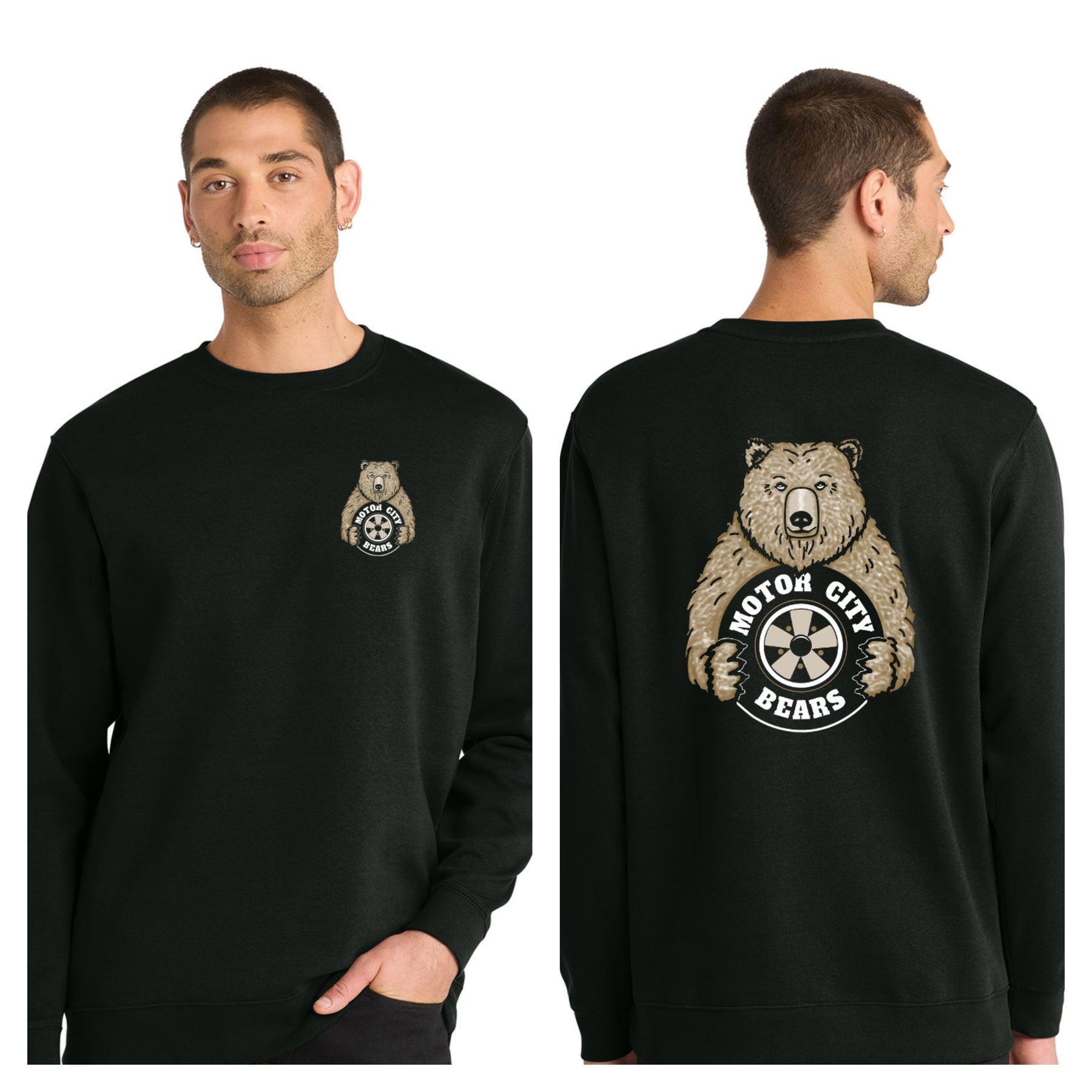 Motor City Bears - 2-Sided District V.I.T. Fleece Crew Neck Sweatshirt
