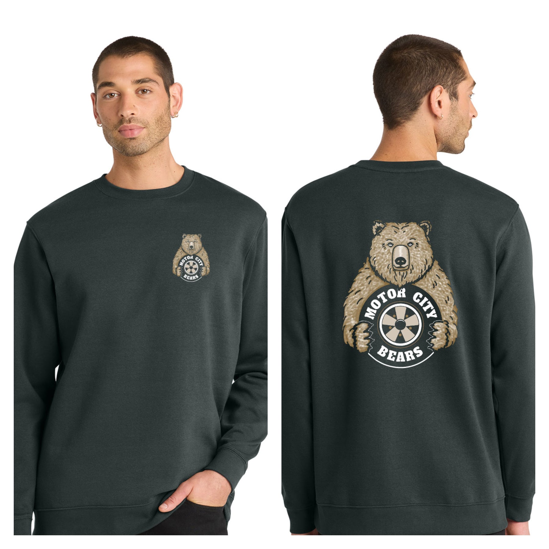 Motor City Bears - 2-Sided District V.I.T. Fleece Crew Neck Sweatshirt