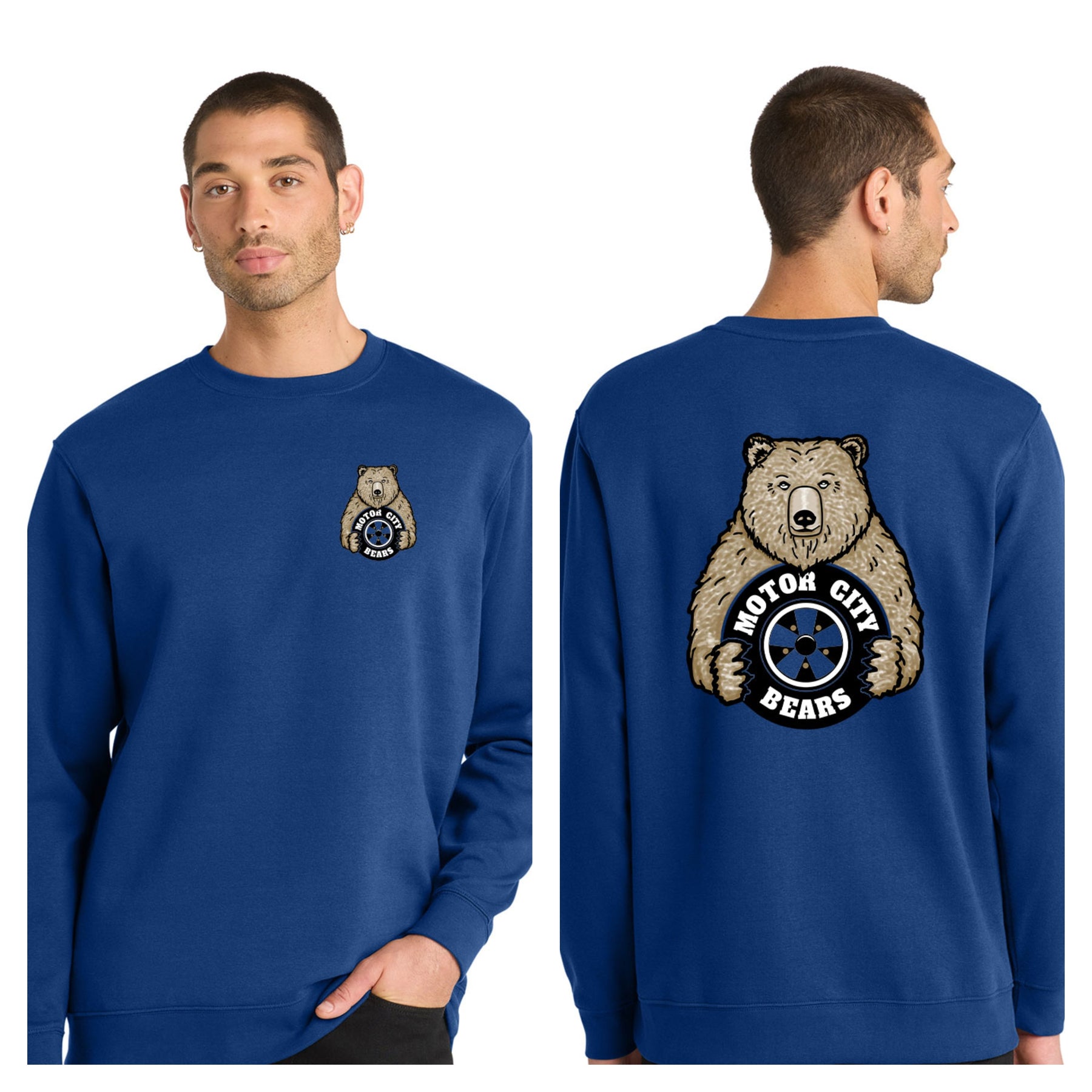 Motor City Bears - 2-Sided District V.I.T. Fleece Crew Neck Sweatshirt