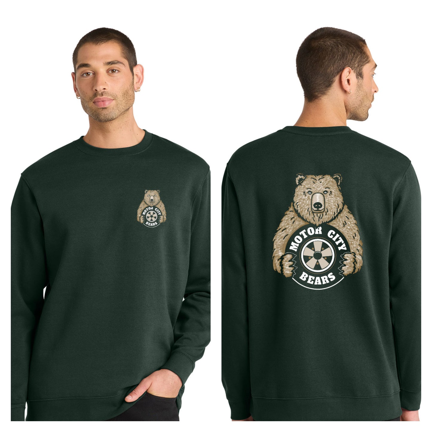 Motor City Bears - 2-Sided District V.I.T. Fleece Crew Neck Sweatshirt