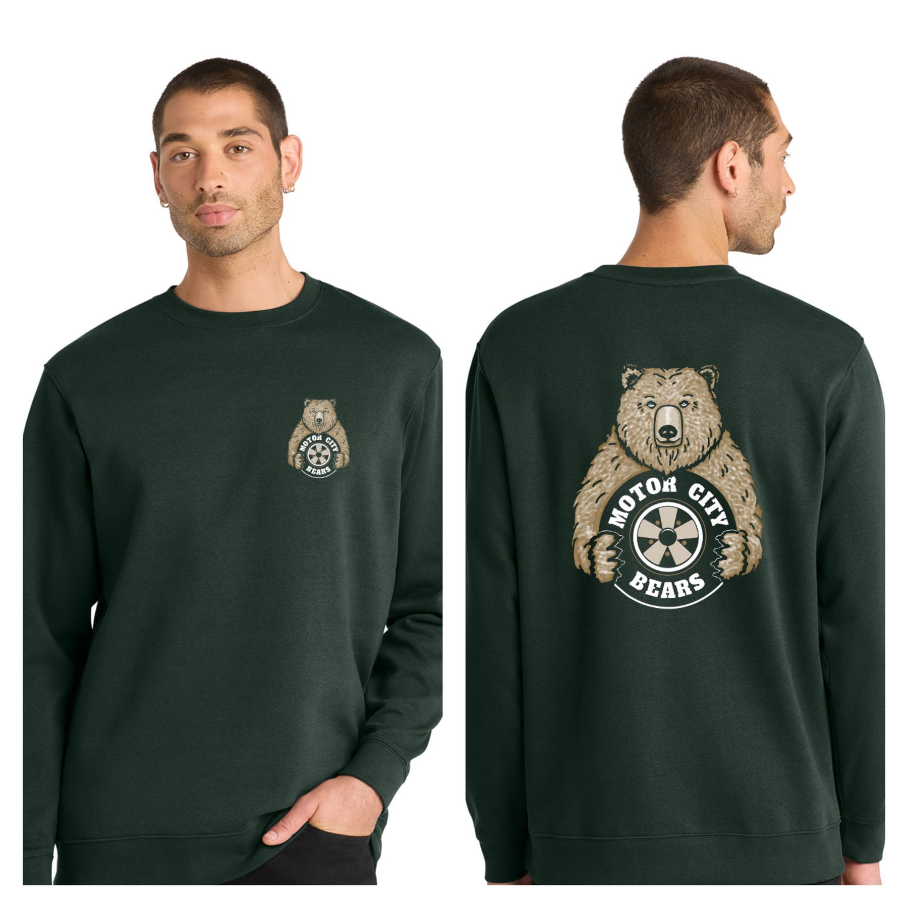Motor City Bears - 2-Sided District V.I.T. Fleece Crew Neck Sweatshirt