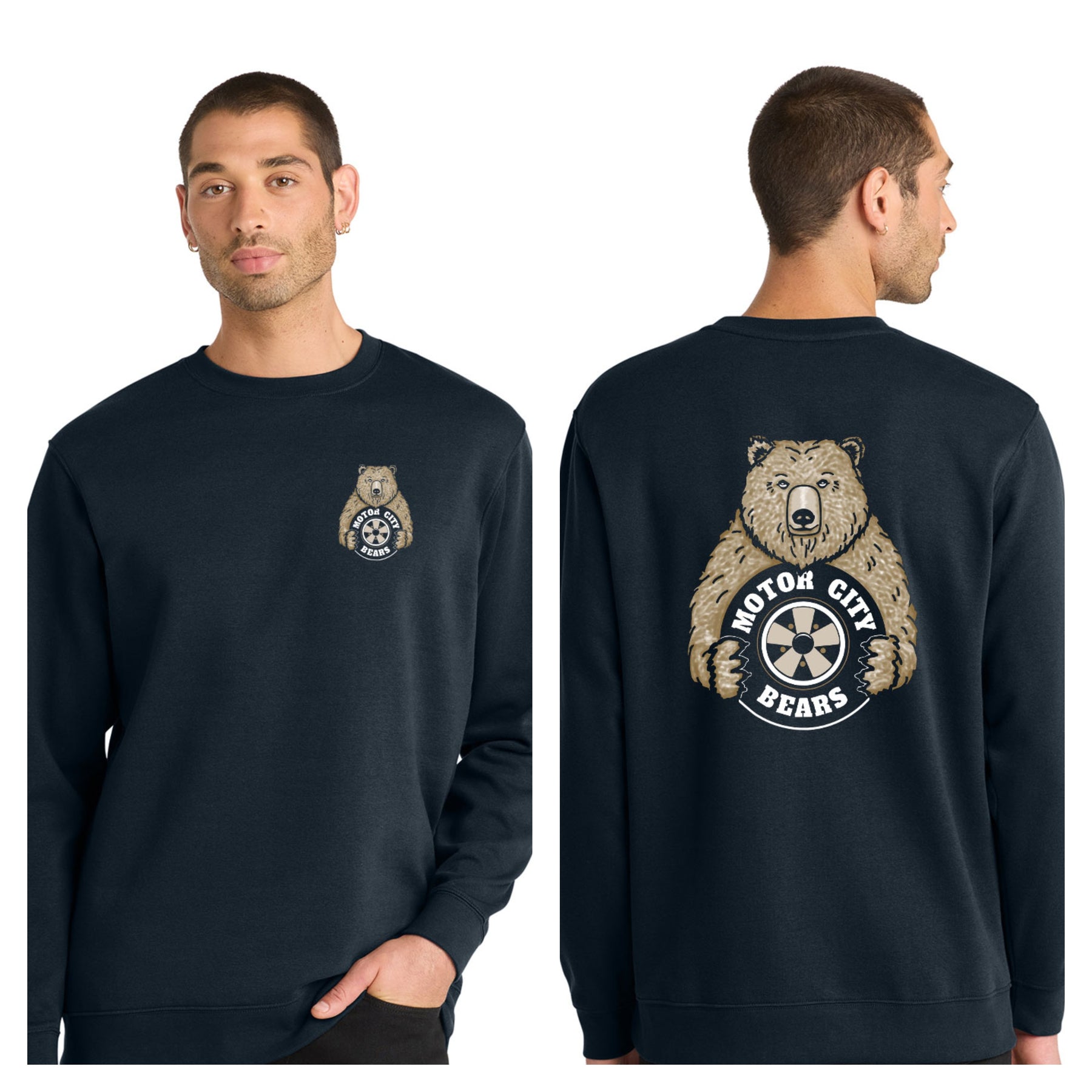 Motor City Bears - 2-Sided District V.I.T. Fleece Crew Neck Sweatshirt
