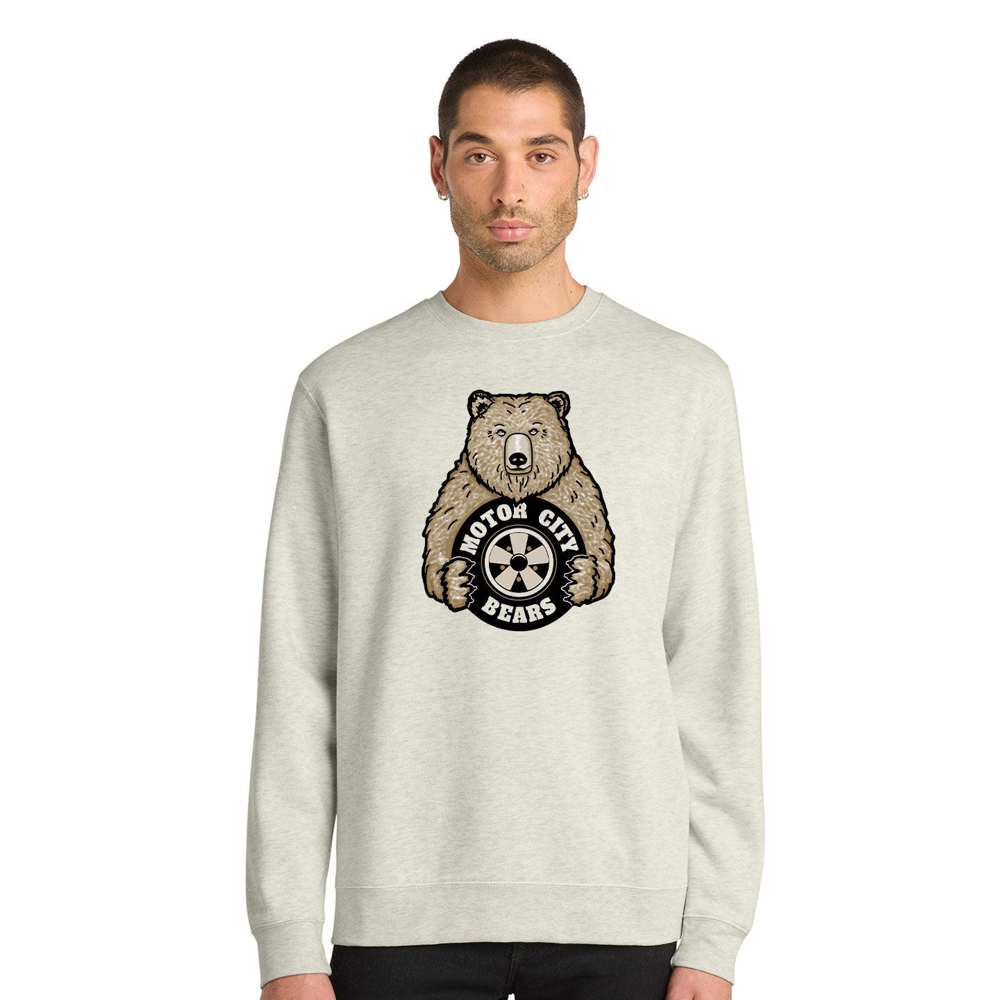 Motor City Bears - Printed District V.I.T. Fleece Crew Neck Sweatshirt