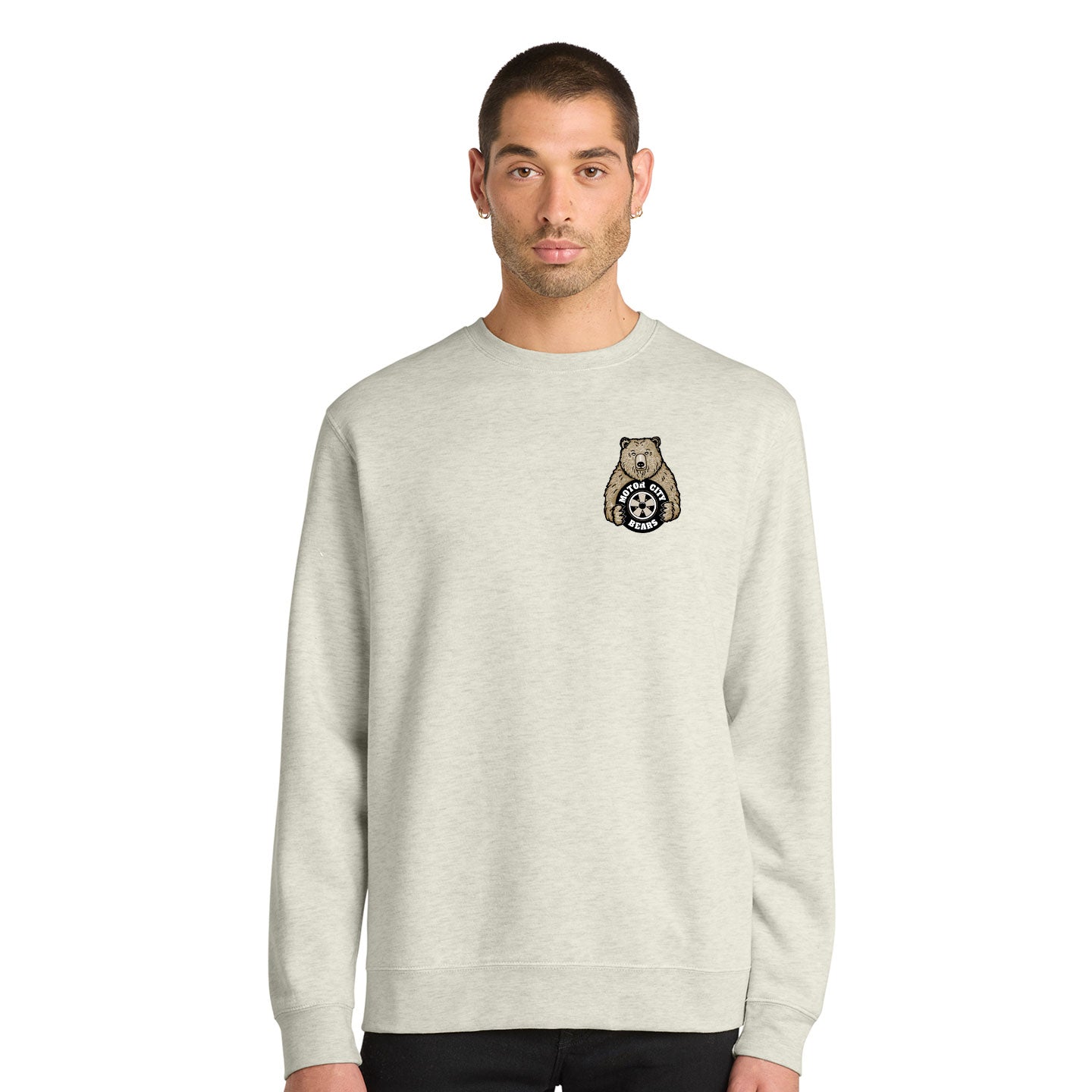 Motor City Bears - Printed Crest District V.I.T. Fleece Crew Neck Sweatshirt
