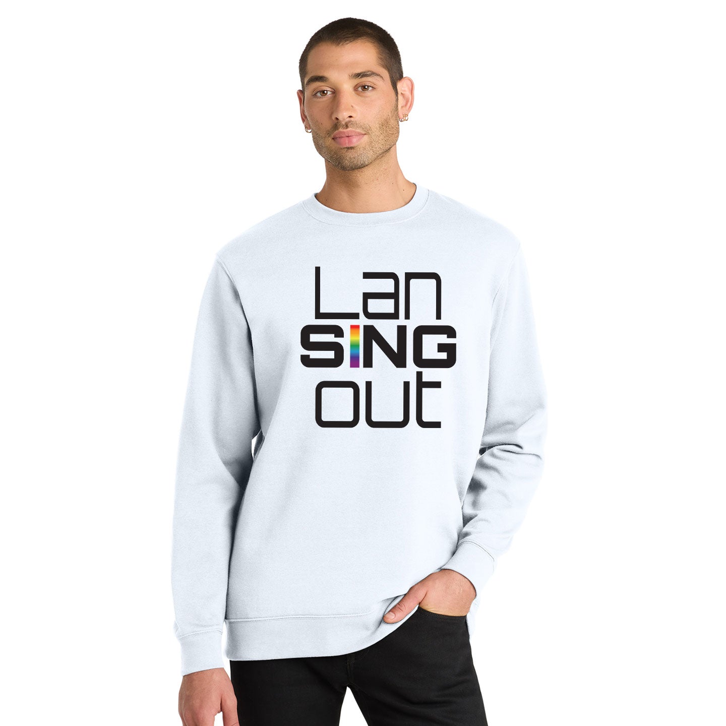LanSINGout - Stacked Logo Printed Unisex District VIT Sweatshirt