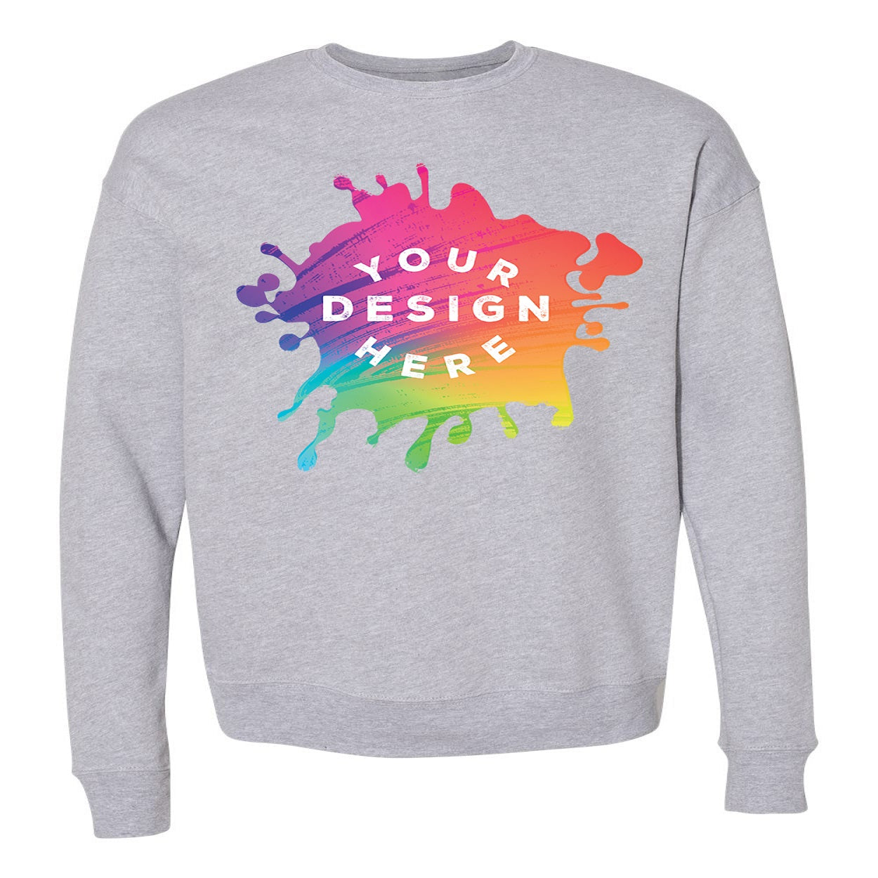 Bella + Canvas Unisex Cotton/Polyester Fleece Drop Shoulder Crew Neck Sweatshirt