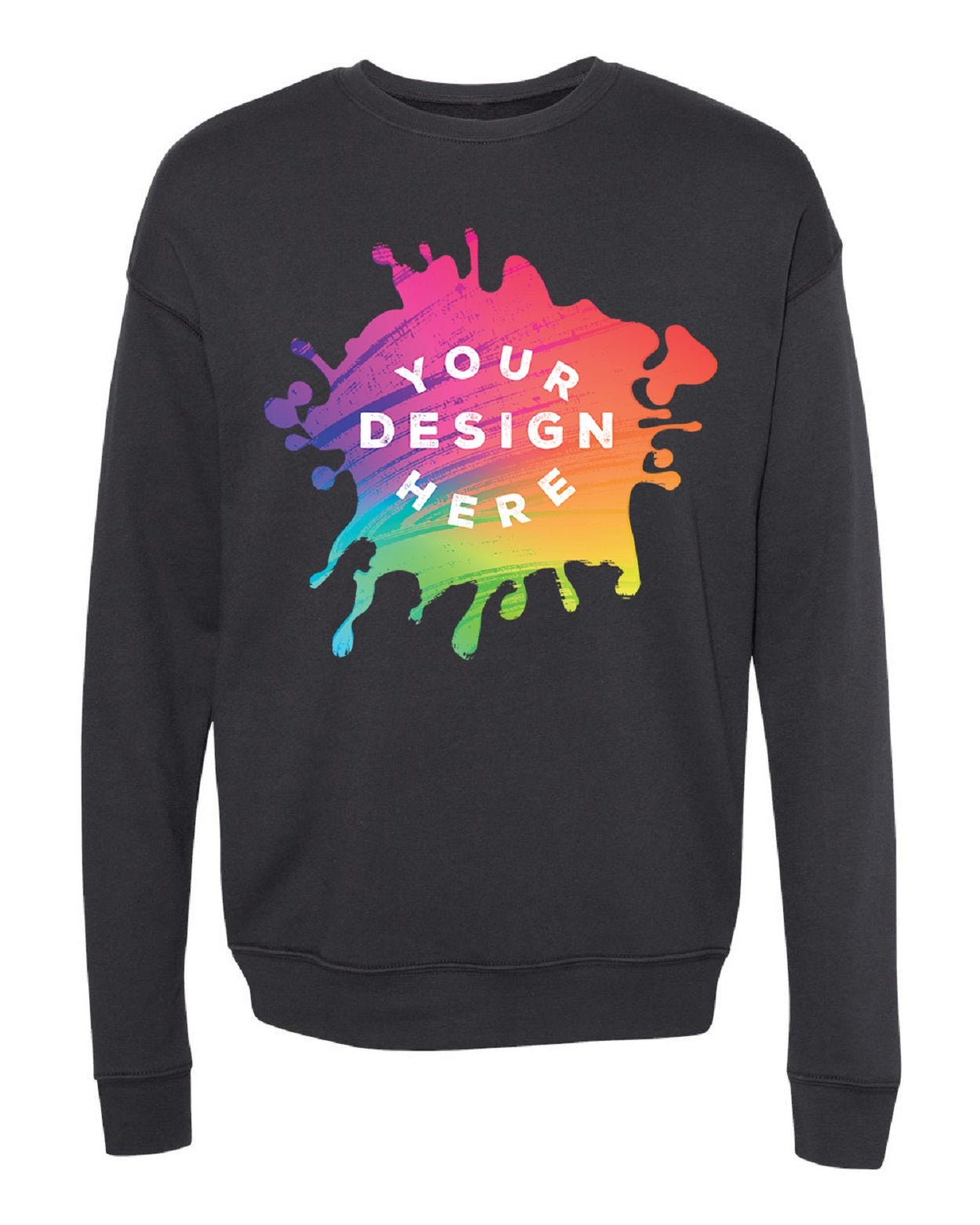 Bella + Canvas Unisex Cotton/Polyester Fleece Drop Shoulder Crew Neck Sweatshirt