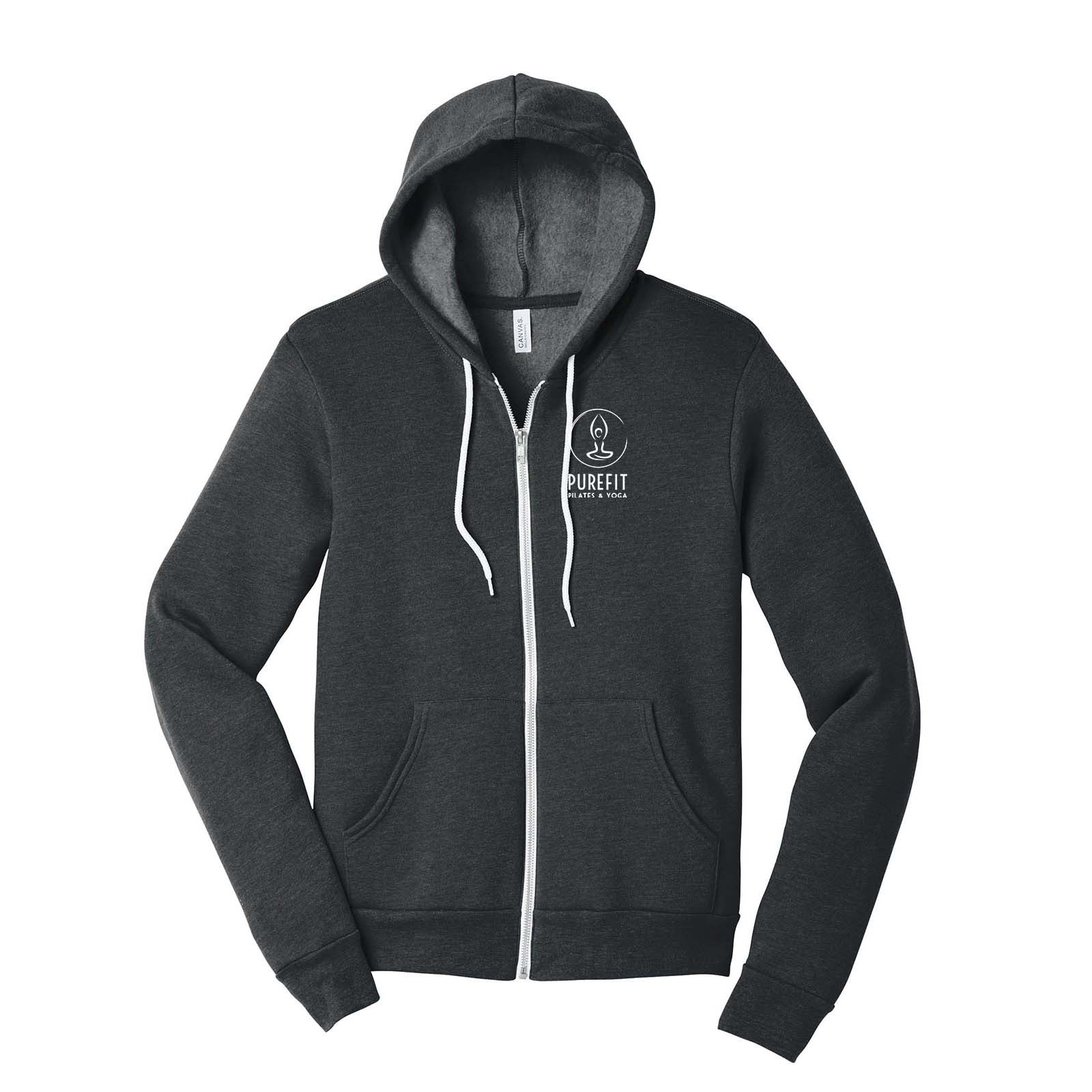 Pure Fit Printed BELLA+CANVAS® Unisex Sponge Fleece Full-Zip Hoodie