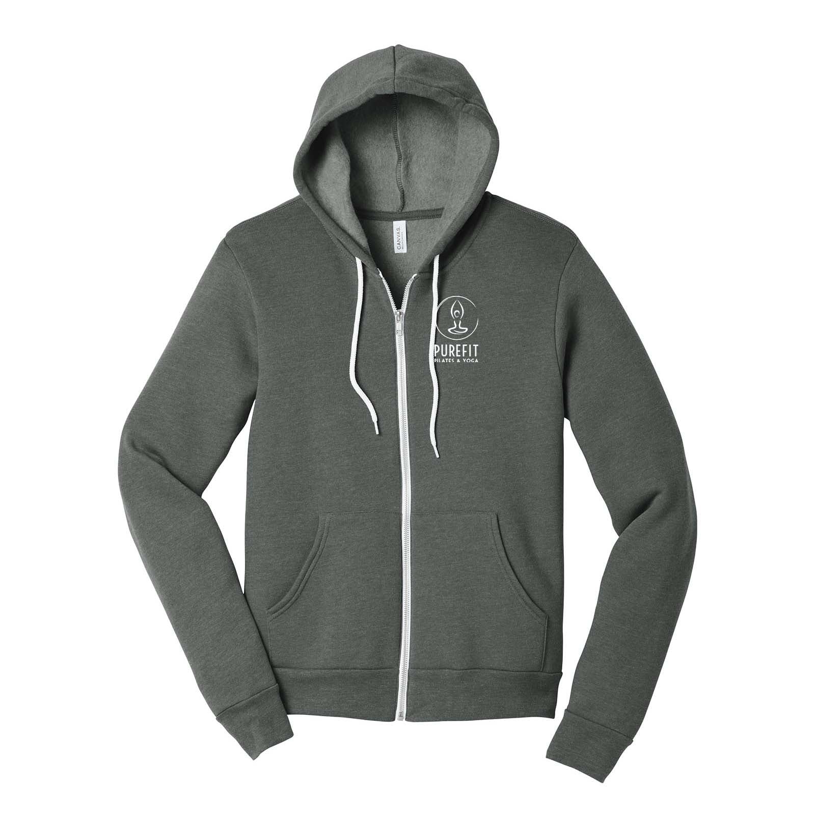 Pure Fit Printed BELLA+CANVAS® Unisex Sponge Fleece Full-Zip Hoodie