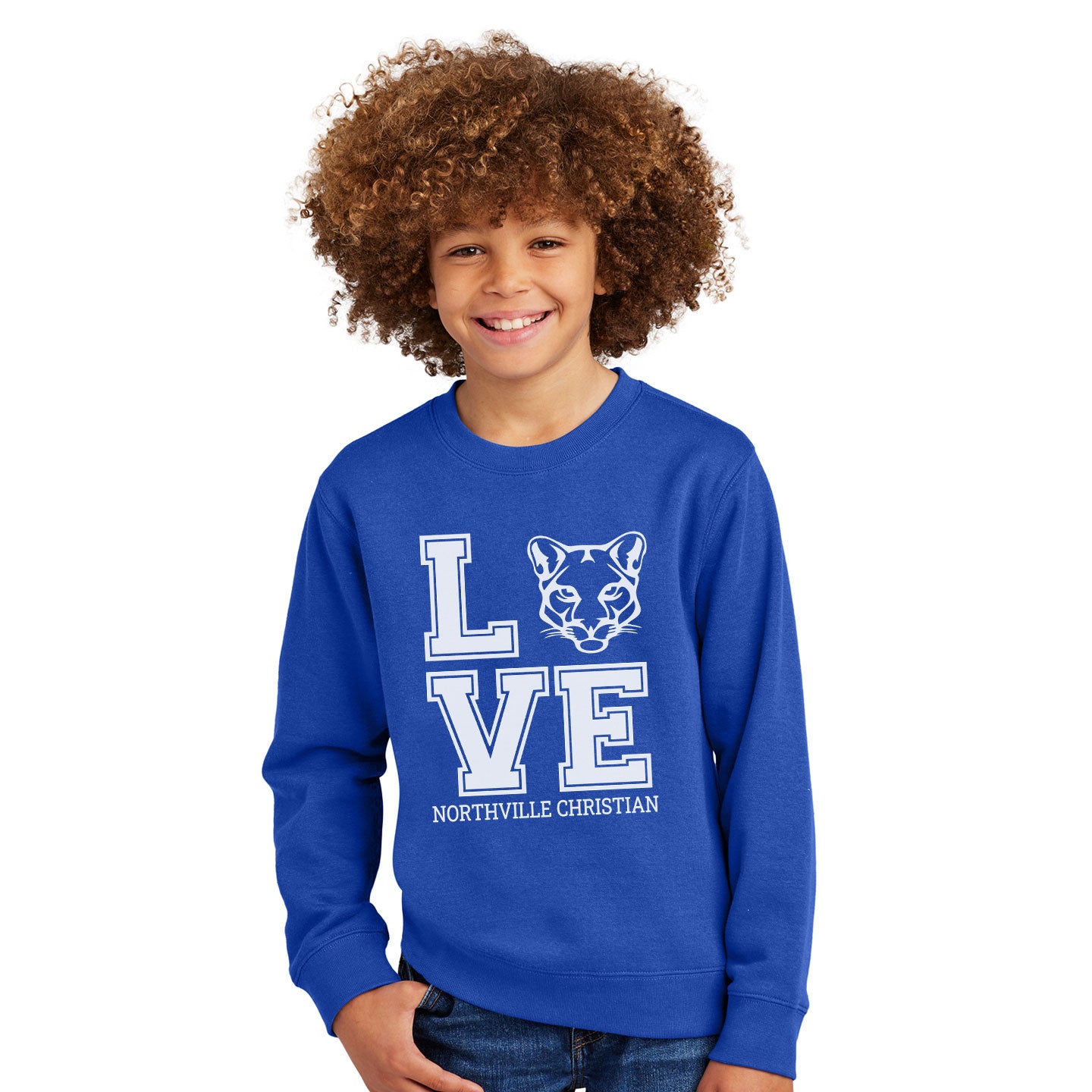 NVCS - Cougar Love District Youth V.I.T. Fleece Crew