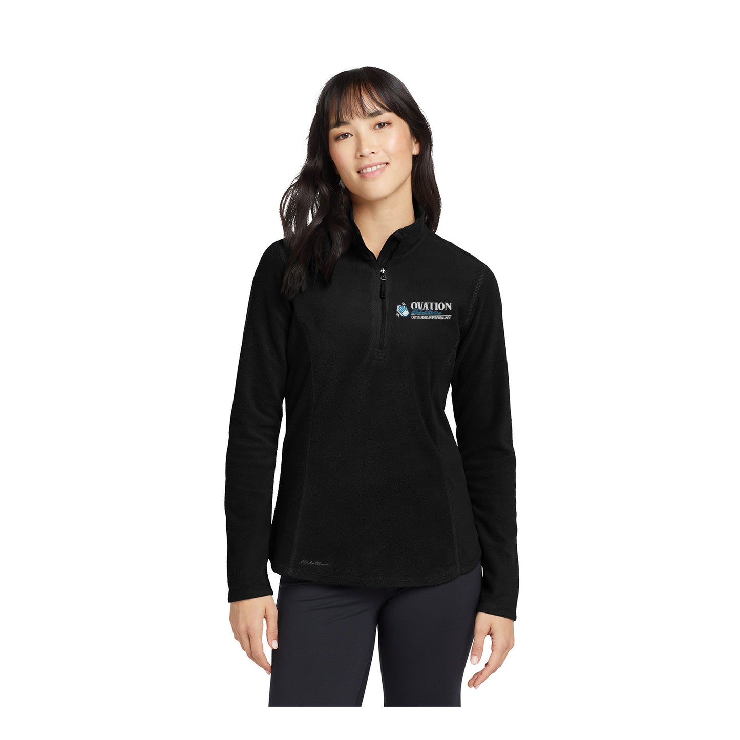 Ovation Rehabilitation - Eddie Bauer® Women's 1/2-Zip Microfleece Jacket Embroidery