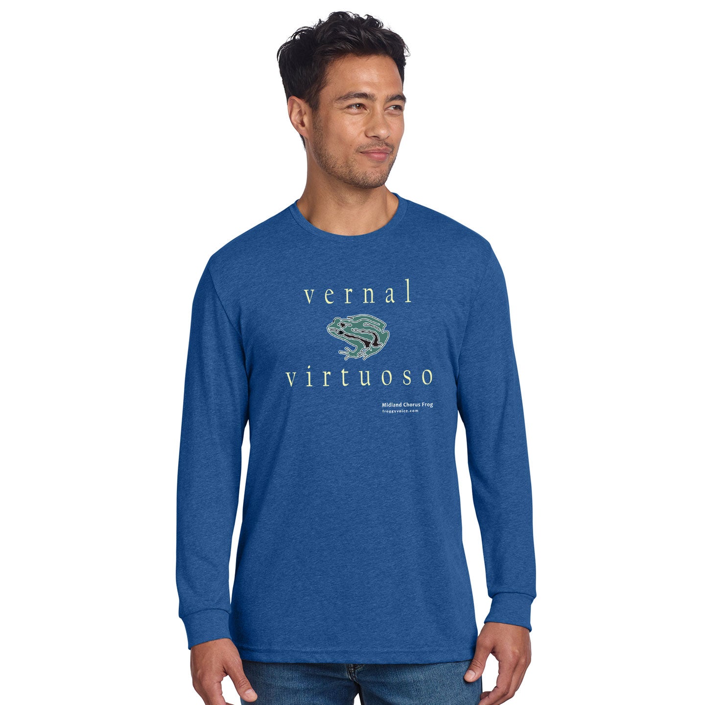 Froggy Voice - Vernal Virtuoso Unisex Blend Long-Sleeve T-Shirt
