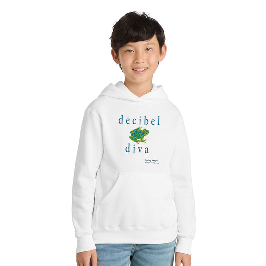 Froggy Voice - Decibel Diva Youth Pullover Hoodie
