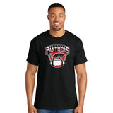 Roseville MS Panthers Football - Personalized Gildan Adult Unisex Blended T-shirt  FRONT LOGO + NAME NUMBER