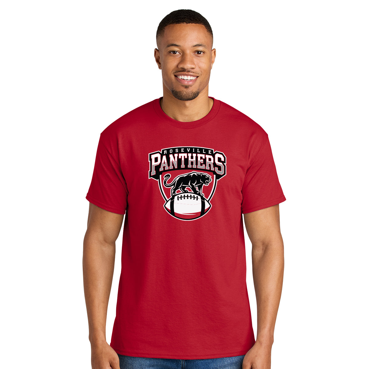 Roseville MS Panthers Football - Gildan Adult Unisex Blended T-shirt
