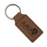 AAUW - Engraved Leatherette Rectangle Keychain