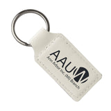 AAUW - Engraved Leatherette Rectangle Keychain