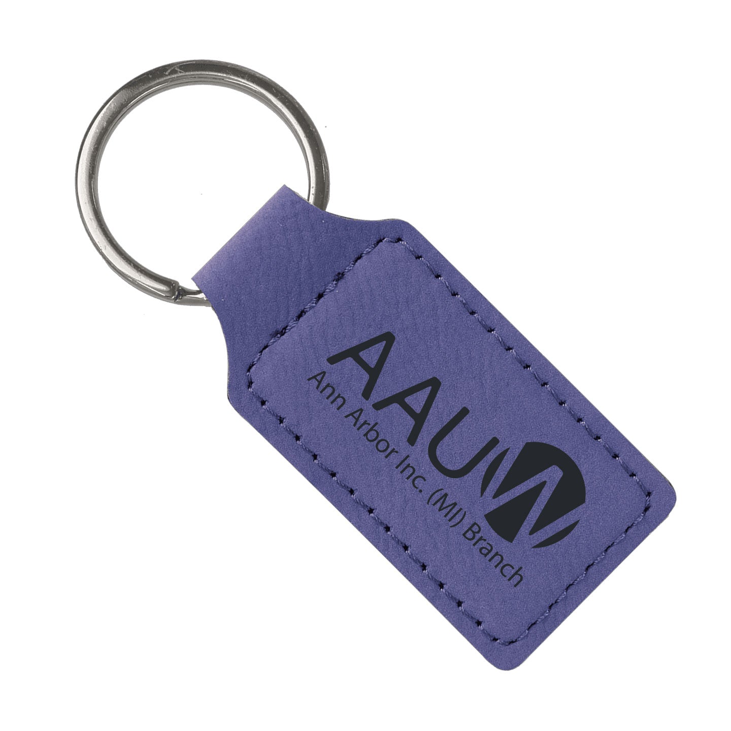 AAUW - Engraved Leatherette Rectangle Keychain