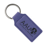 AAUW - Engraved Leatherette Rectangle Keychain