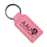 AAUW - Engraved Leatherette Rectangle Keychain