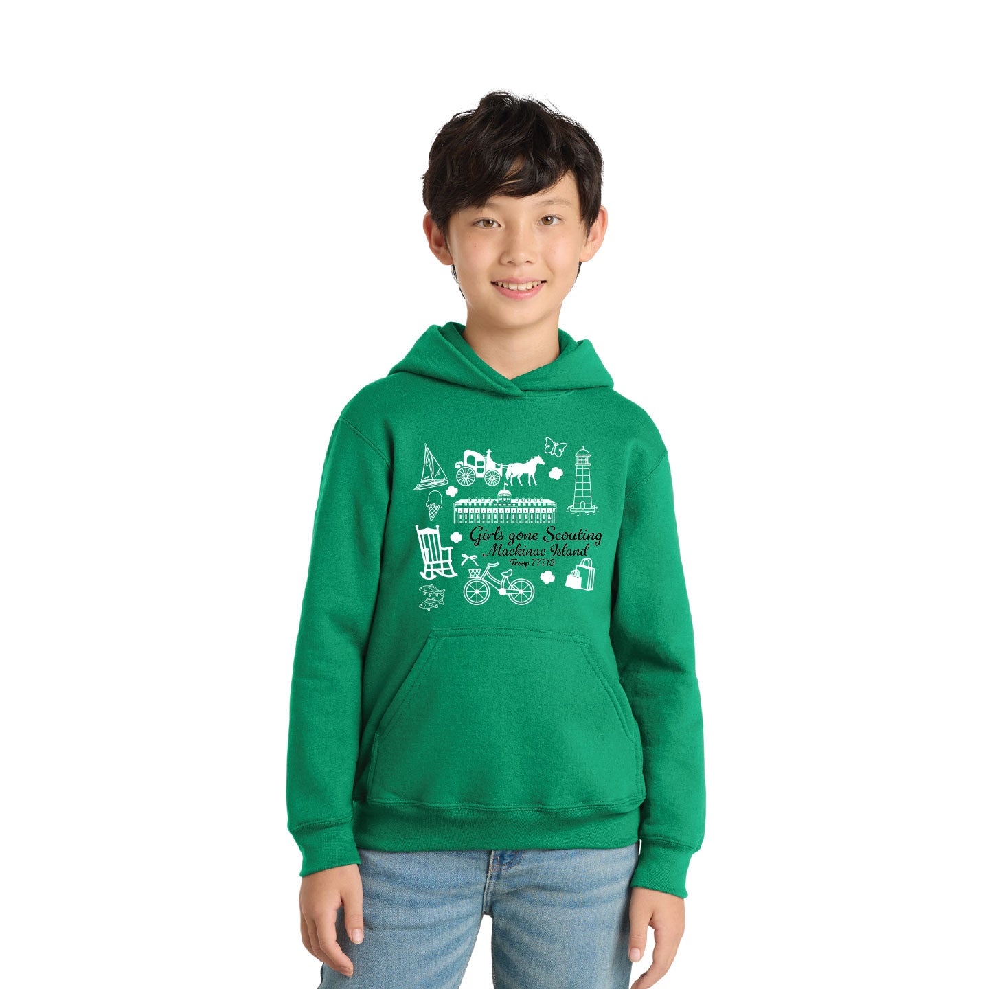 Girl Scout Troop 77713 - Mackinac Island Youth Hoodie (Pick Up, Farmington Hill MI)