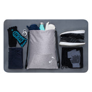 Embroidery Mélange Drawstring Gym Bag With Quick-Access Pocket