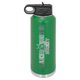 Lakes United Hockey Laser Engraved 32oz Water Bottle with Flip Lid