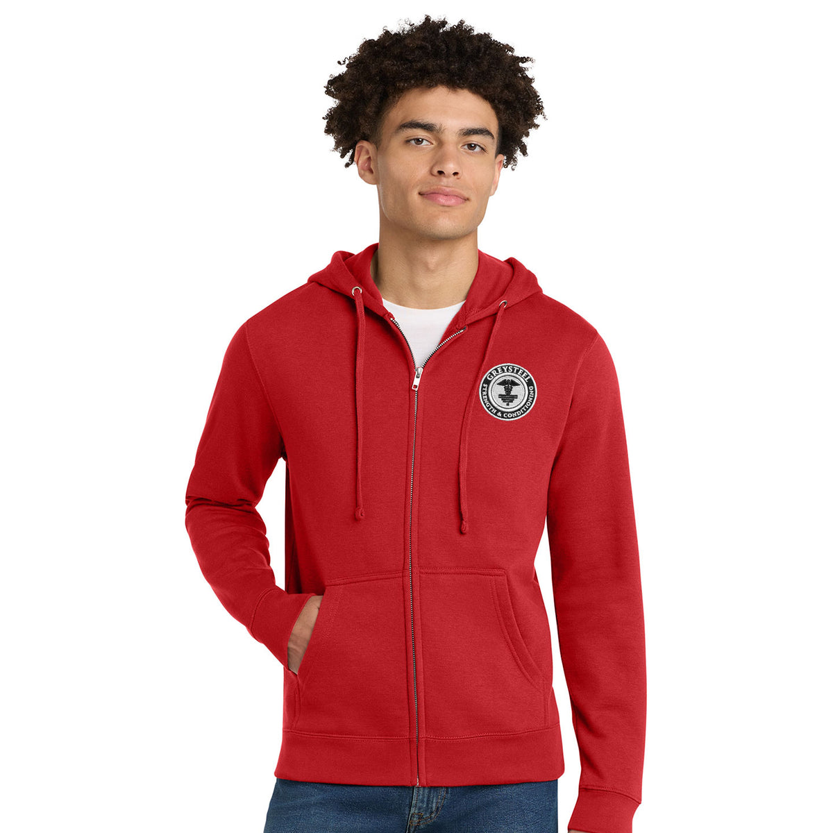 Greysteel - Logo Unisex District VIT Fleece Zip Hoodie