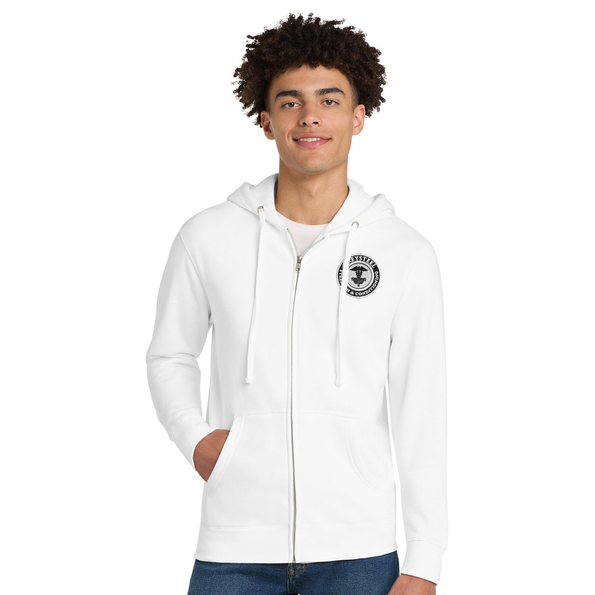 Greysteel - Logo Unisex District VIT Fleece Zip Hoodie