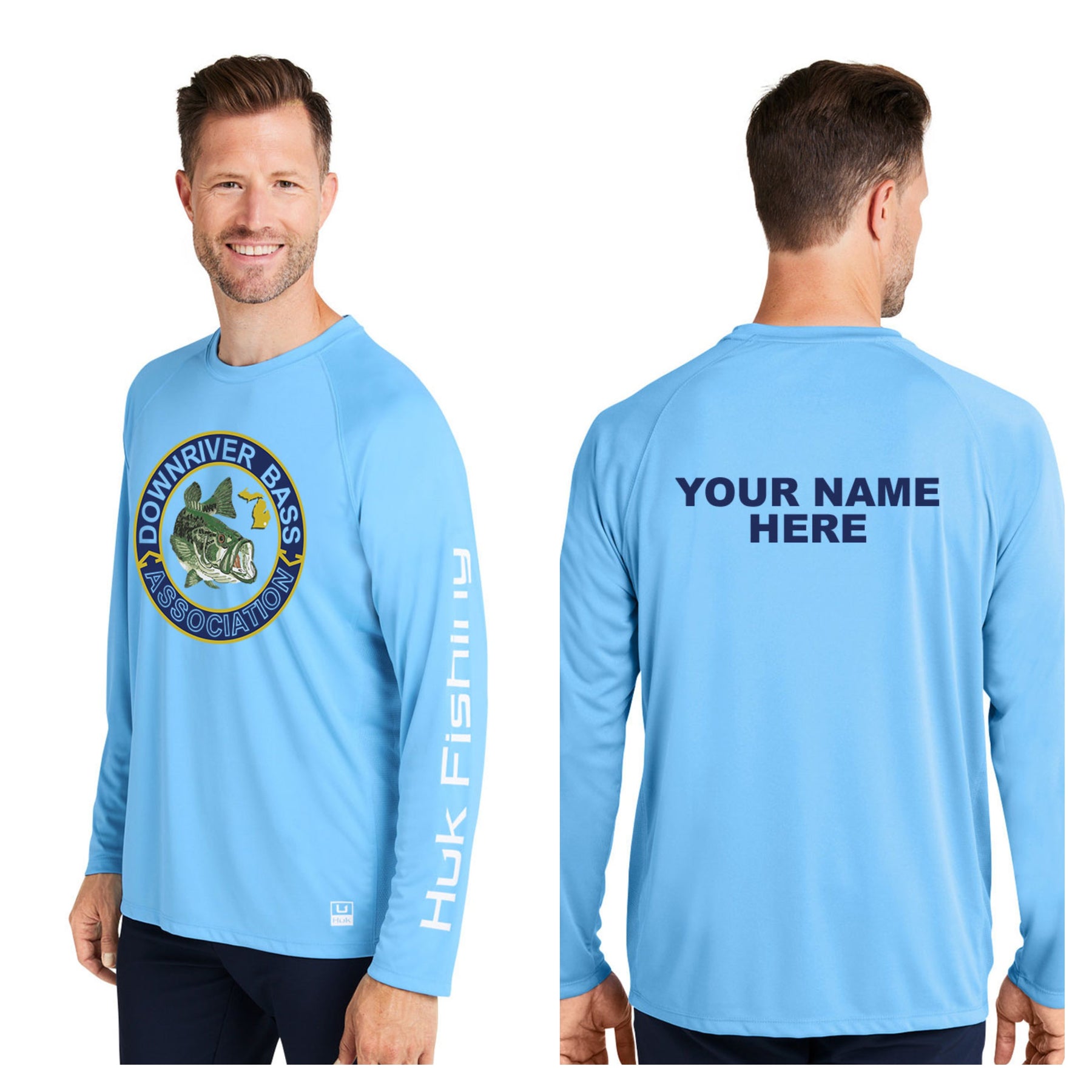 Downriver Bass - Personalized Huk Men's Pursuit Long-Sleeve T-Shirt