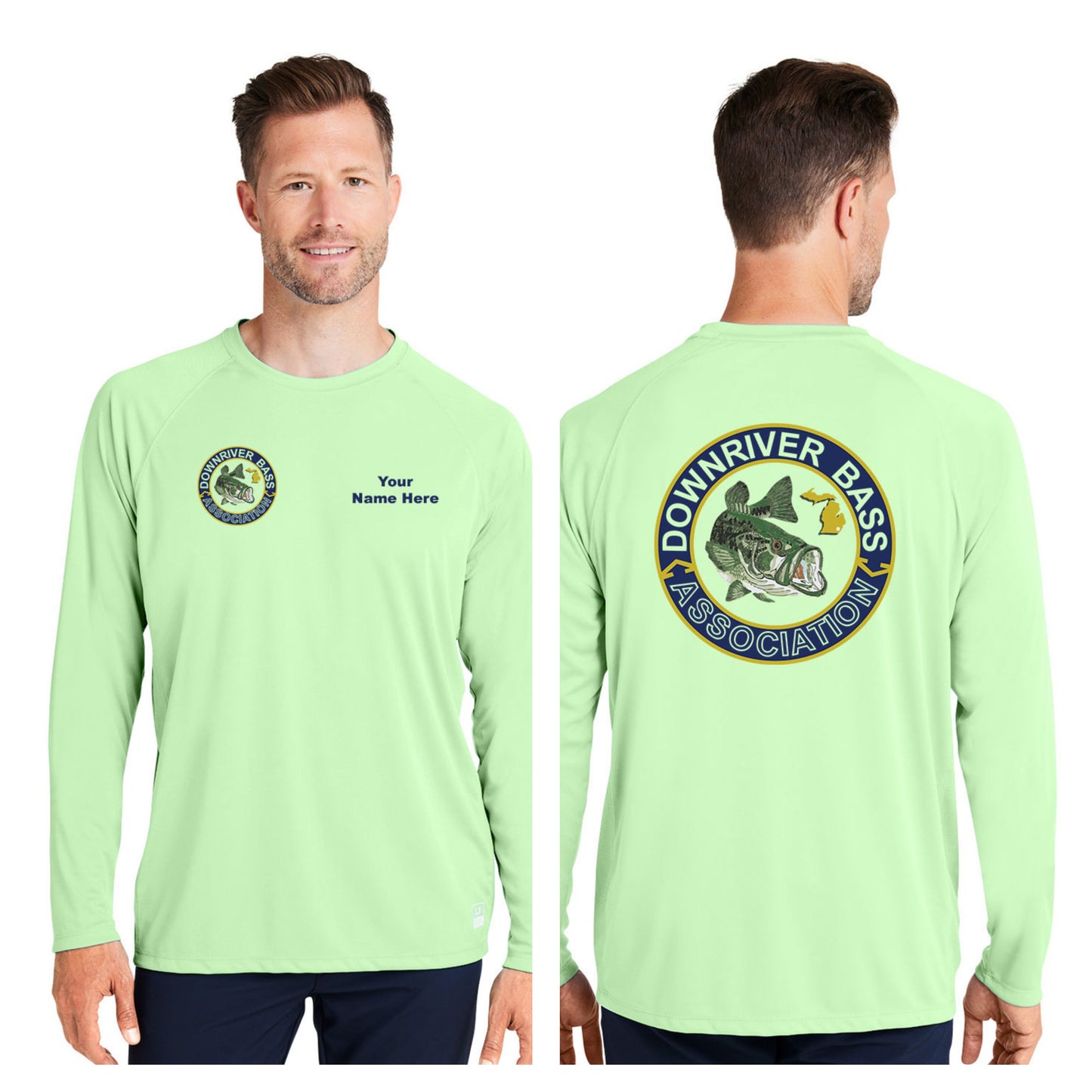 Downriver Bass - Personalized Huk Men's Pursuit Long-Sleeve T-Shirt