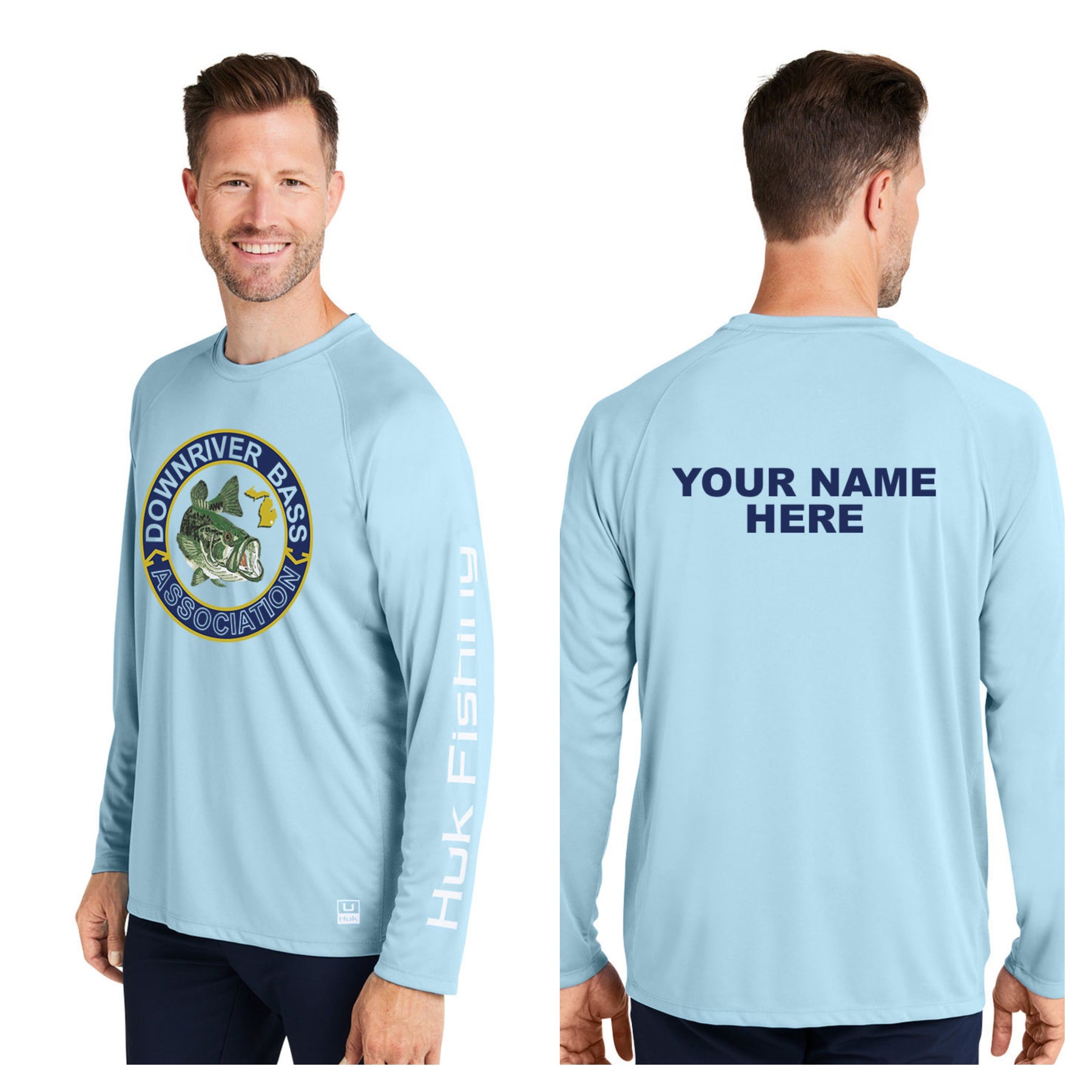 Downriver Bass - Personalized Huk Men's Pursuit Long-Sleeve T-Shirt