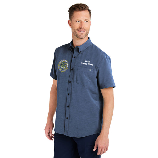 Downriver Bass - Personalized Huk Men's Kona Solid Short-Sleeve Shirt