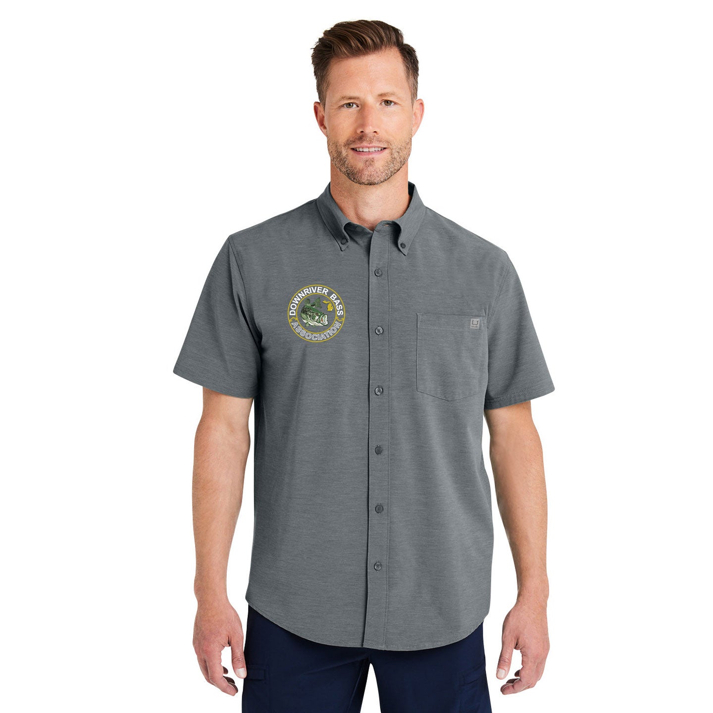 Downriver Bass - Huk Men's Kona Solid Short-Sleeve Shirt
