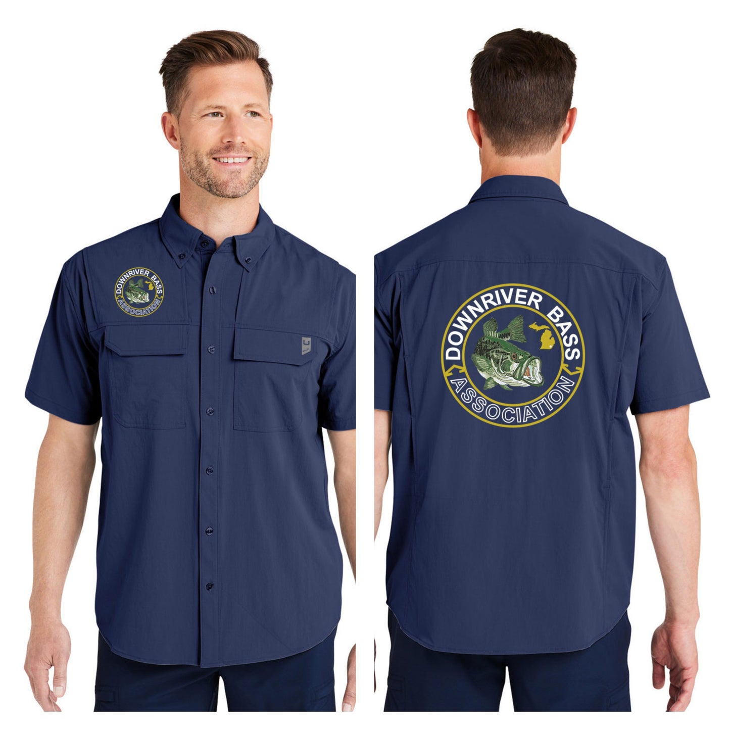 Downriver Bass - Huk Men's Creekbed Short-Sleeve Shirt