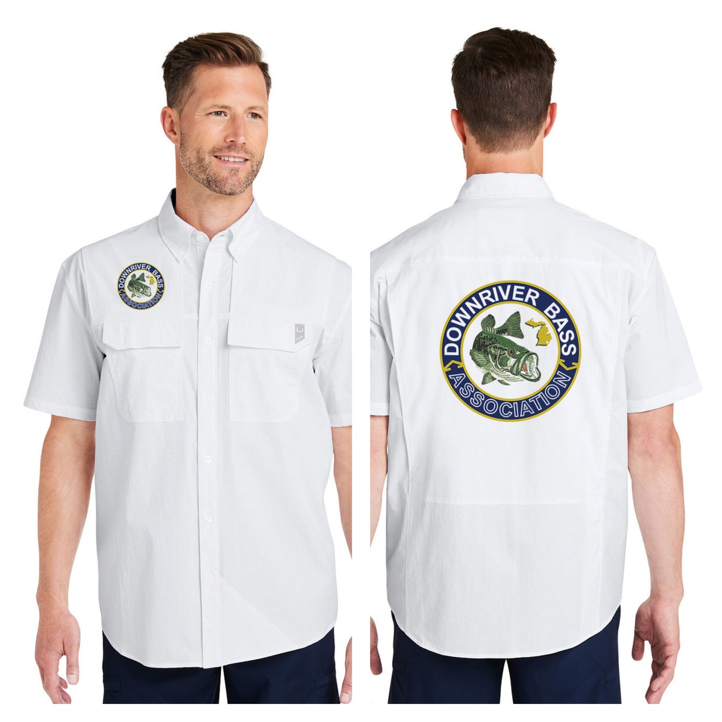 Downriver Bass - Huk Men's Creekbed Short-Sleeve Shirt