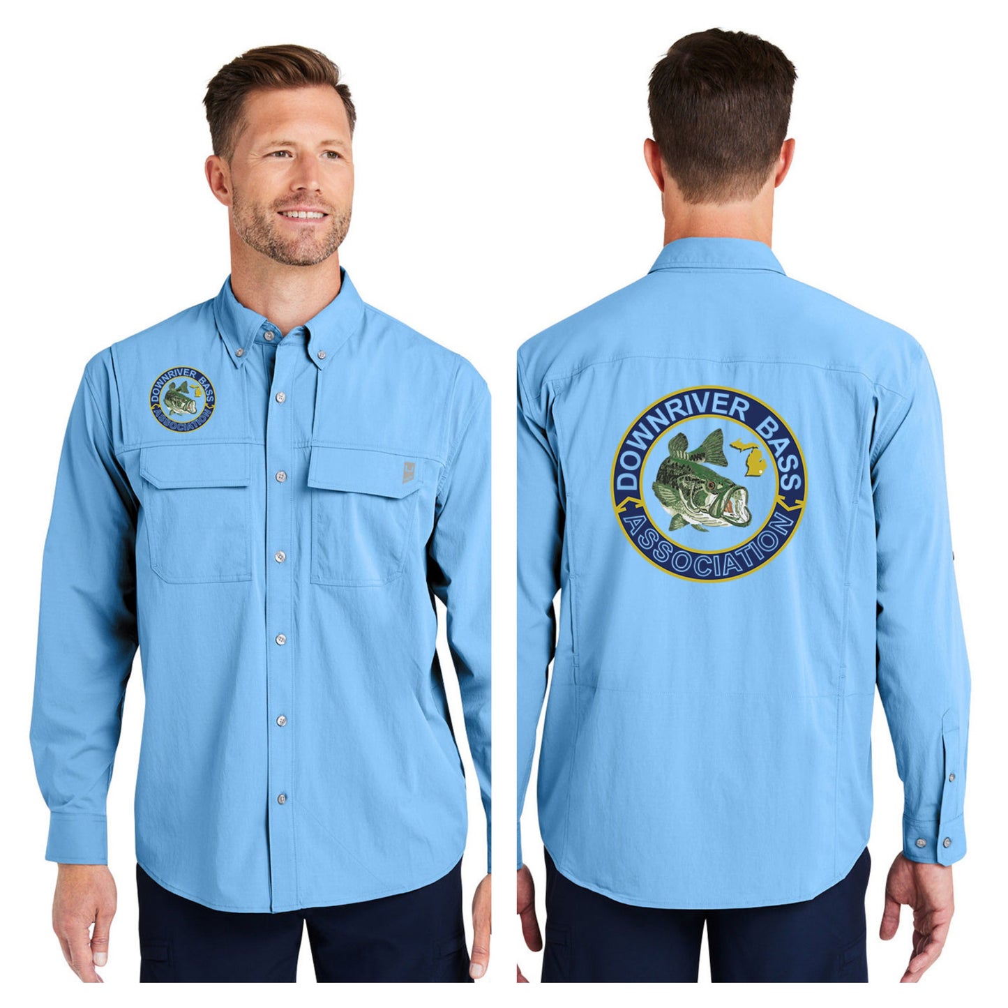 Downriver Bass - Huk Men's Creekbed Long-Sleeve Shirt