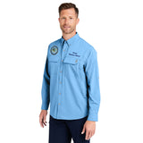 Downriver Bass - Personalized Huk Men's Creekbed Long-Sleeve Shirt
