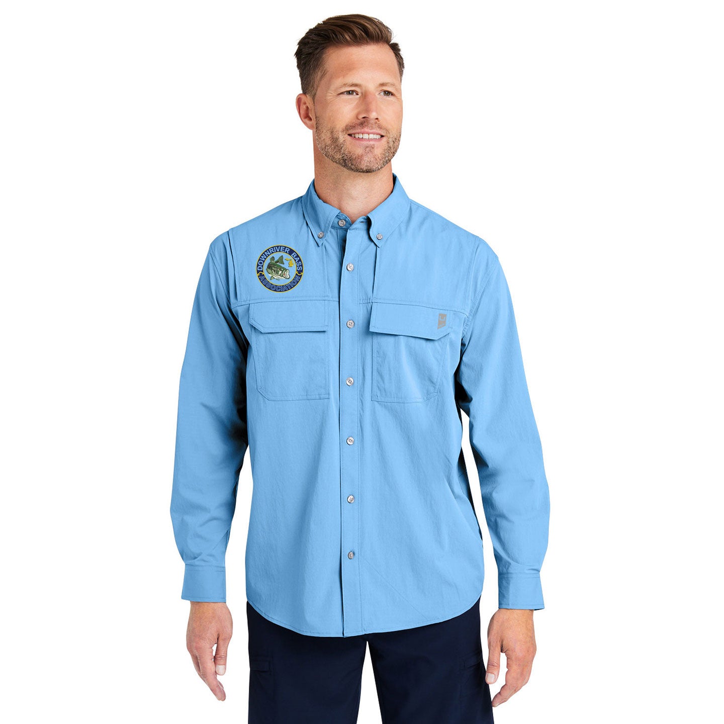 Downriver Bass - Huk Men's Creekbed Long-Sleeve Shirt