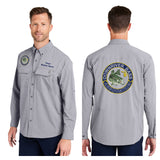 Downriver Bass - Personalized Huk Men's Creekbed Long-Sleeve Shirt