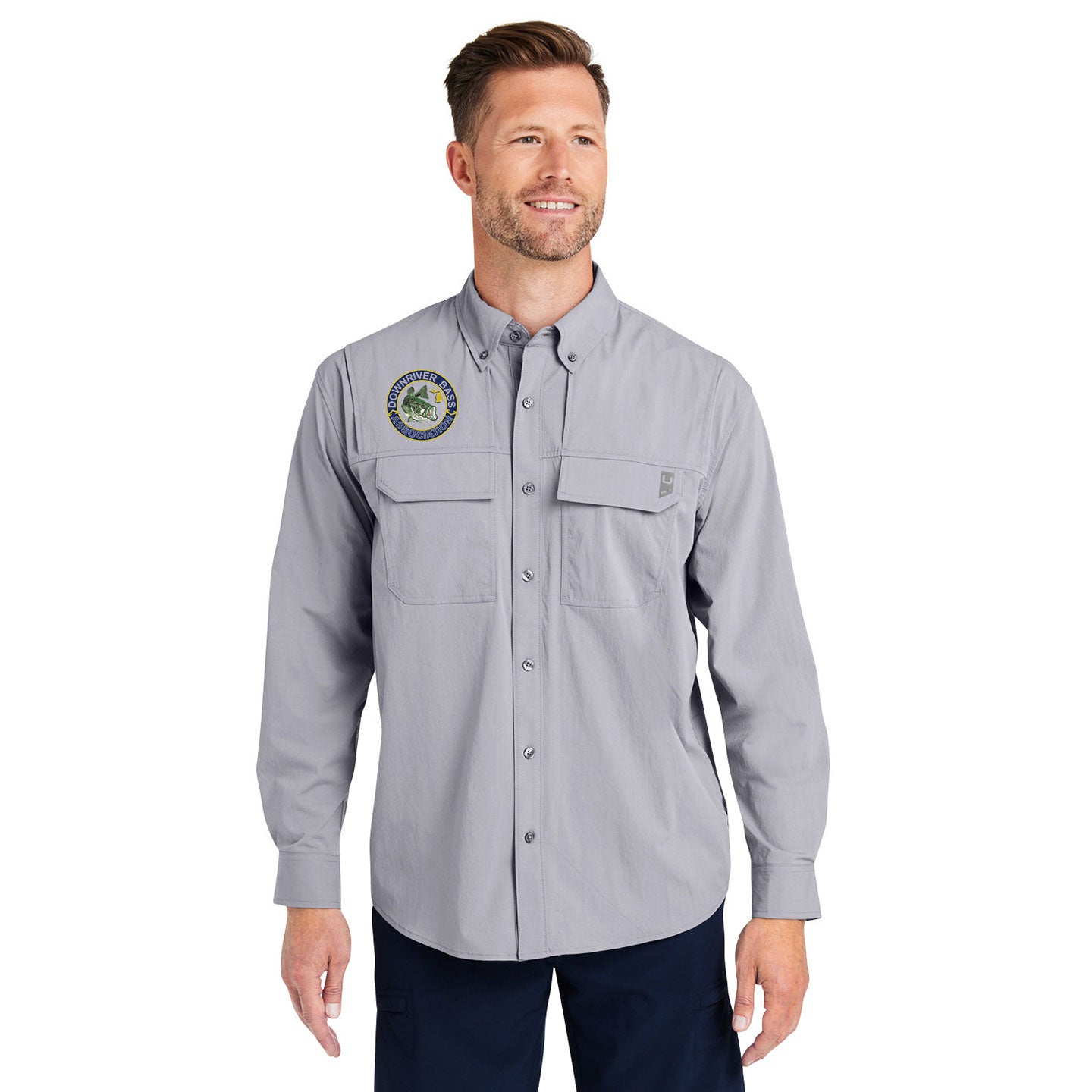 Downriver Bass - Huk Men's Creekbed Long-Sleeve Shirt